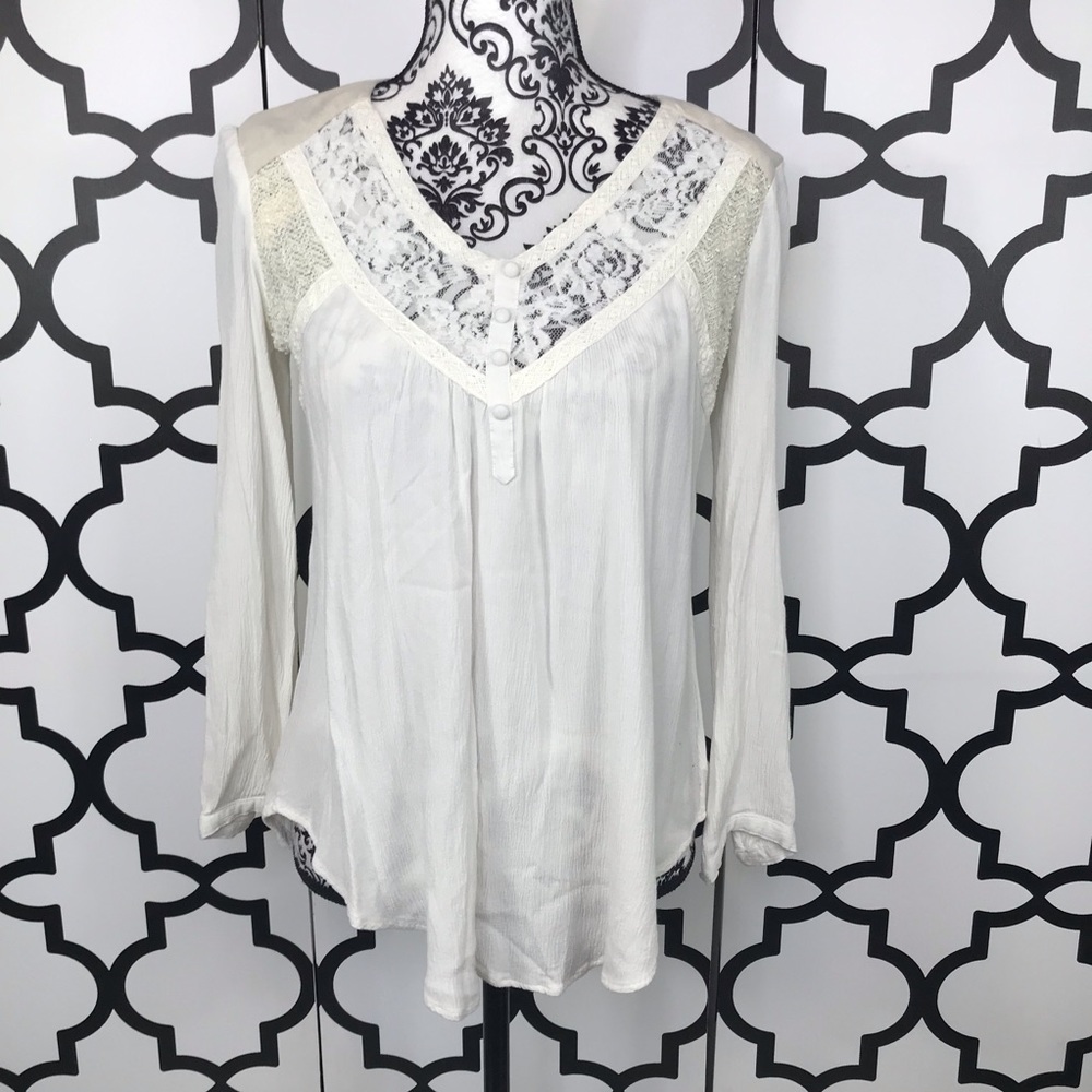 Miss Me Cream Long Sleeve Top